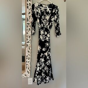 H&M floral wrap dress